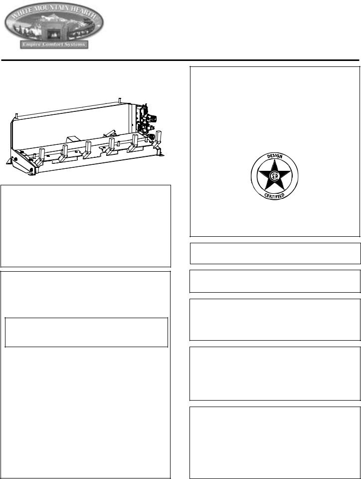 Empire Comfort Systems VFSR-18-3 User Manual