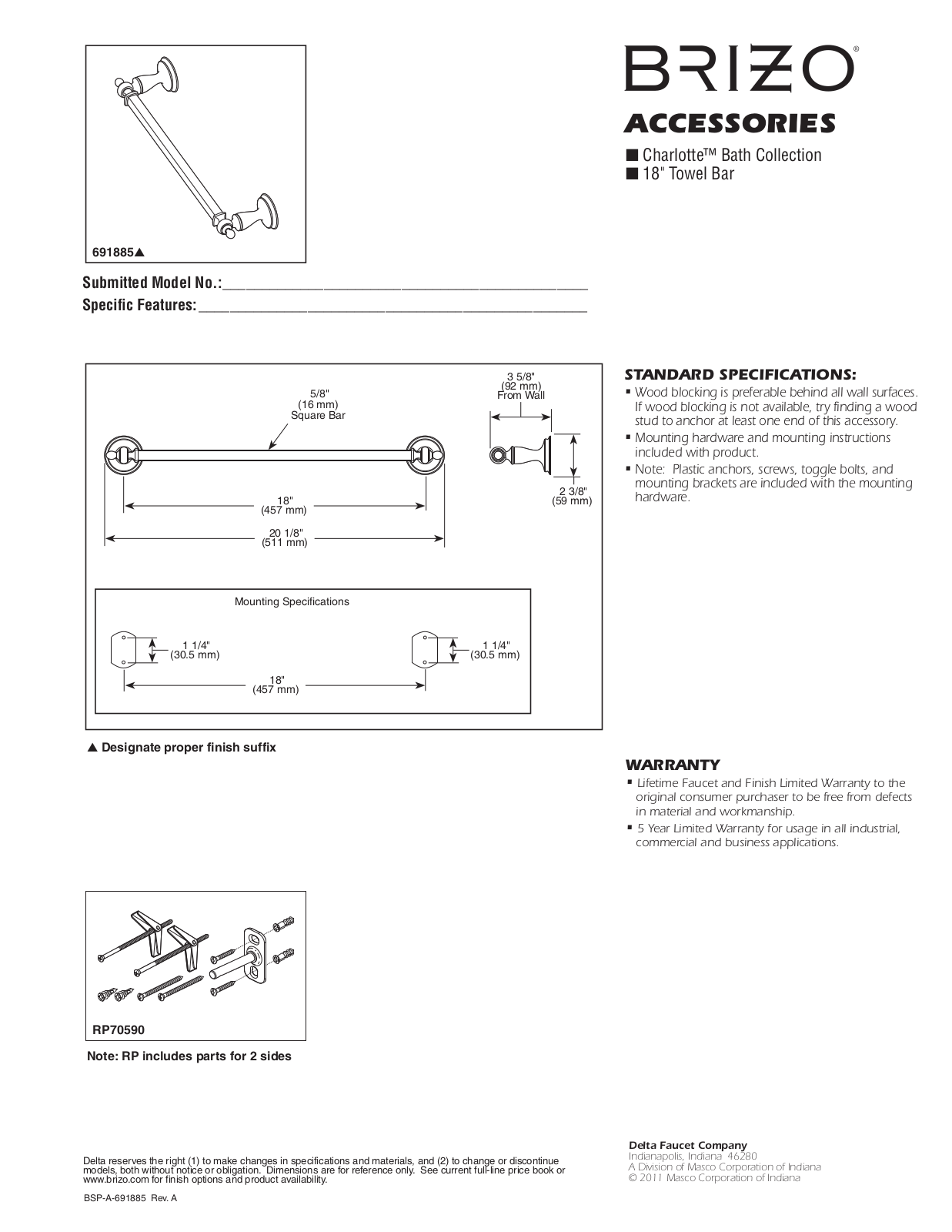 Factory Direct Hardware 691885 User Manual