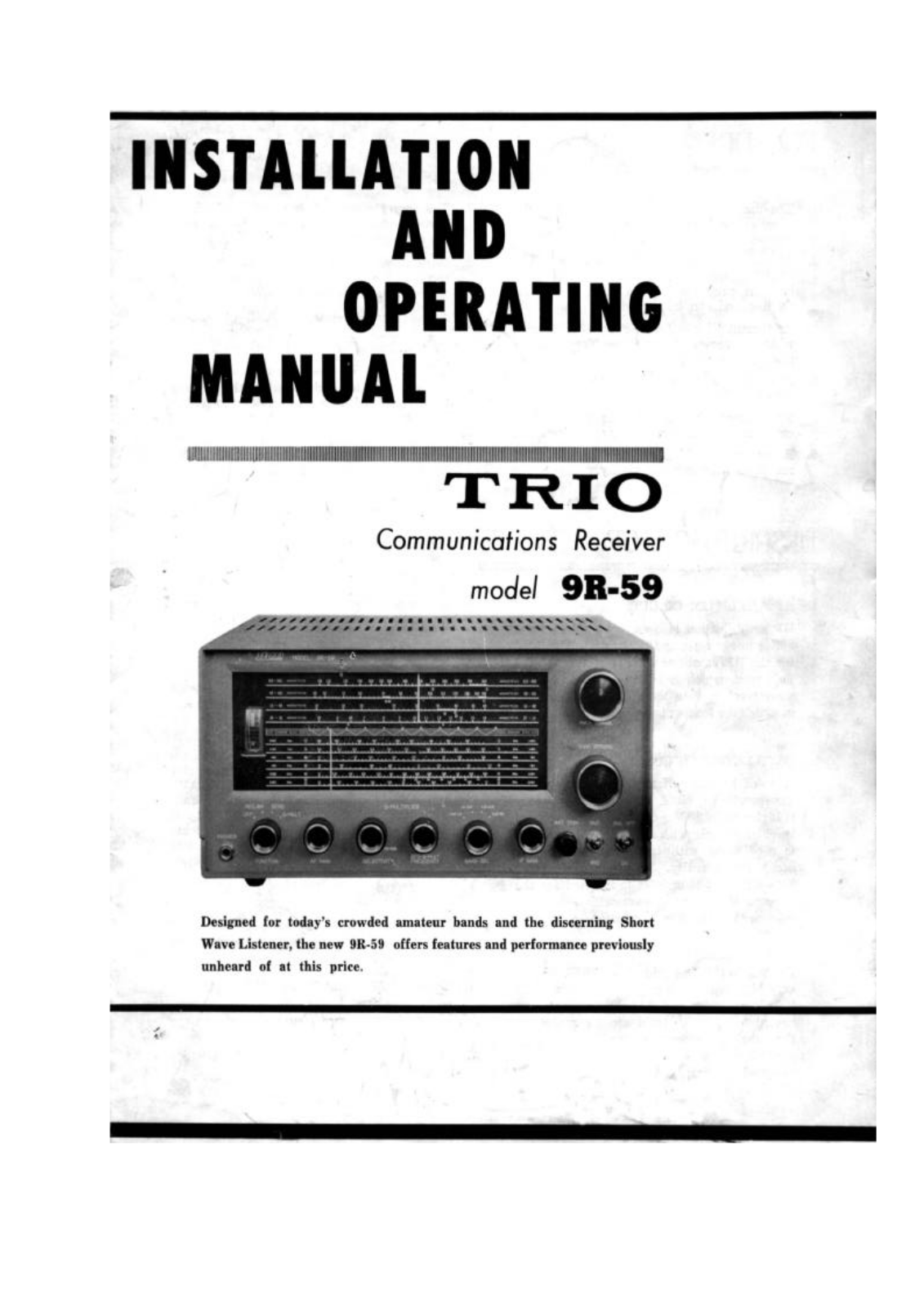 Kenwood TRIO 9R 59 Service Manual