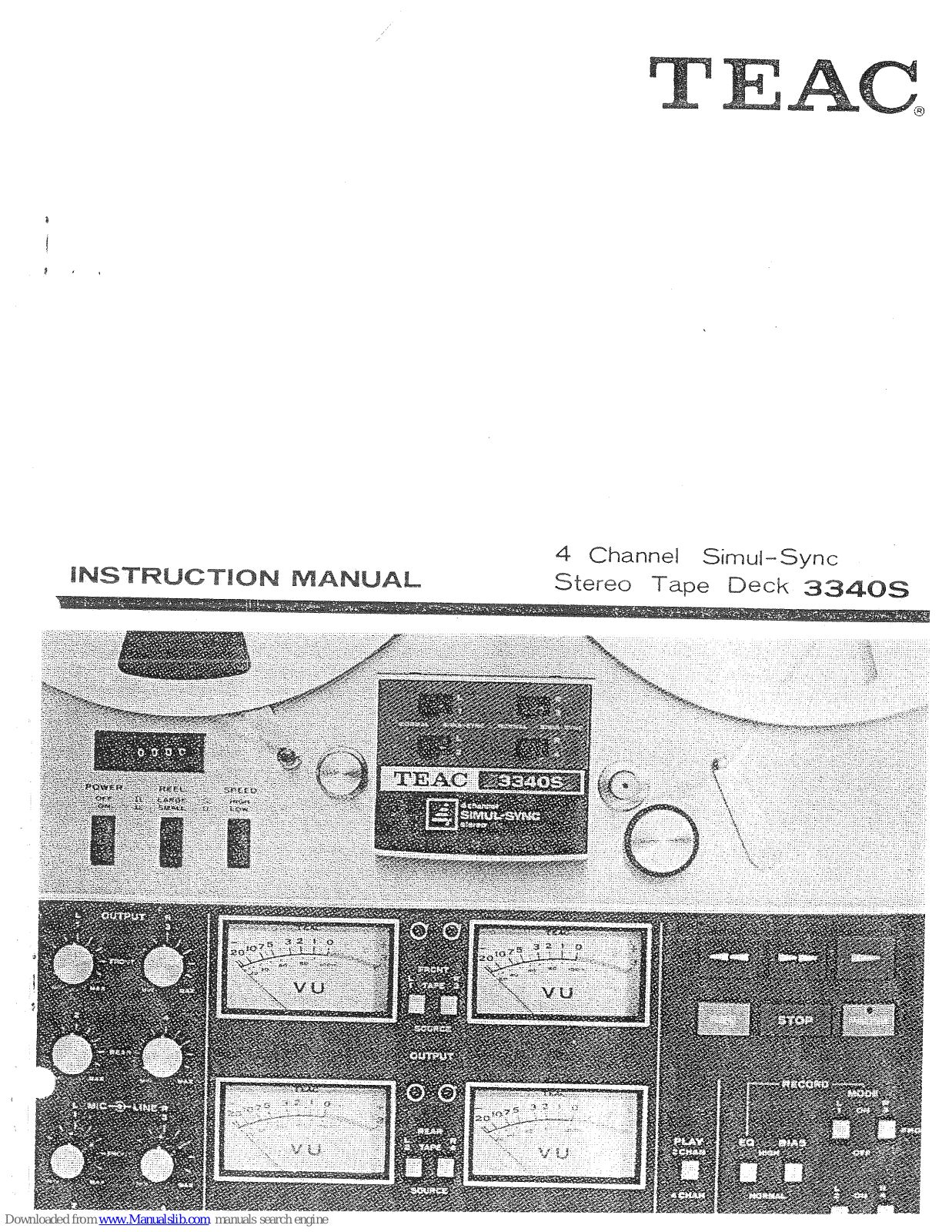 Teac 3340S Instruction Manual