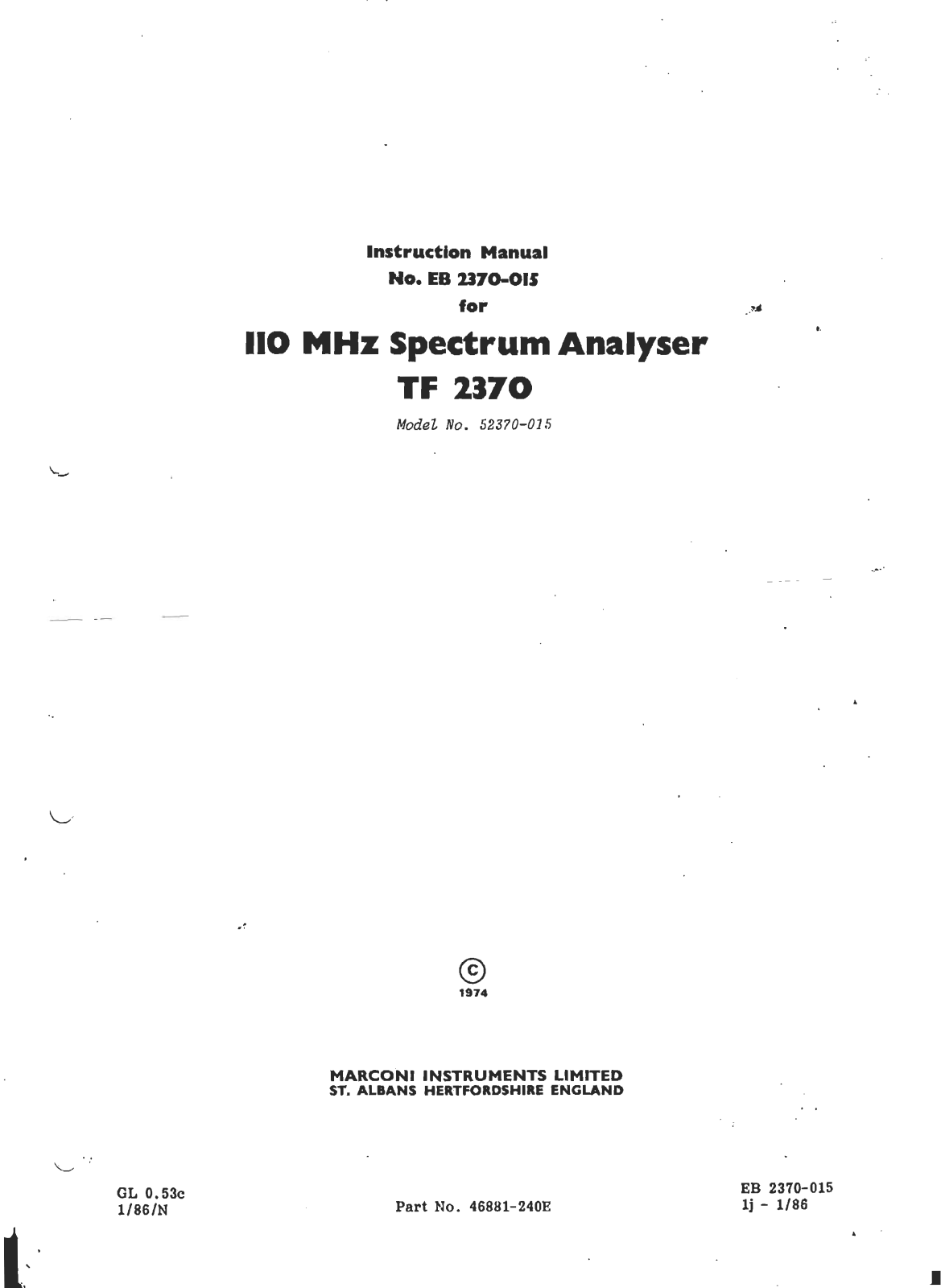 Magnan Audio Cables TF-2370 Service manual