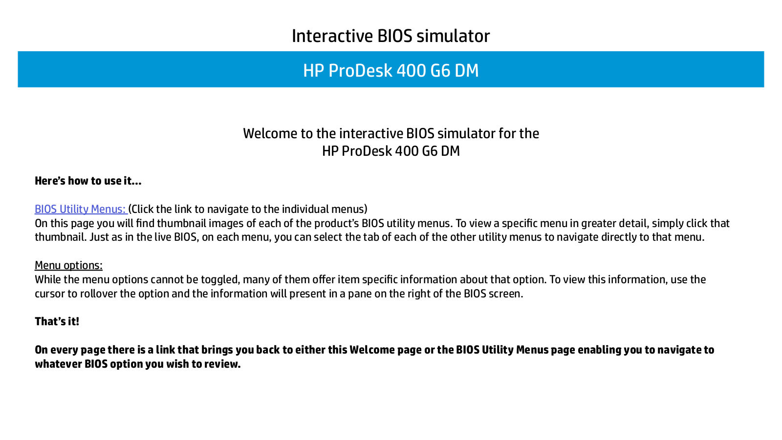 HP ProDesk 400 G6 DM User Manual