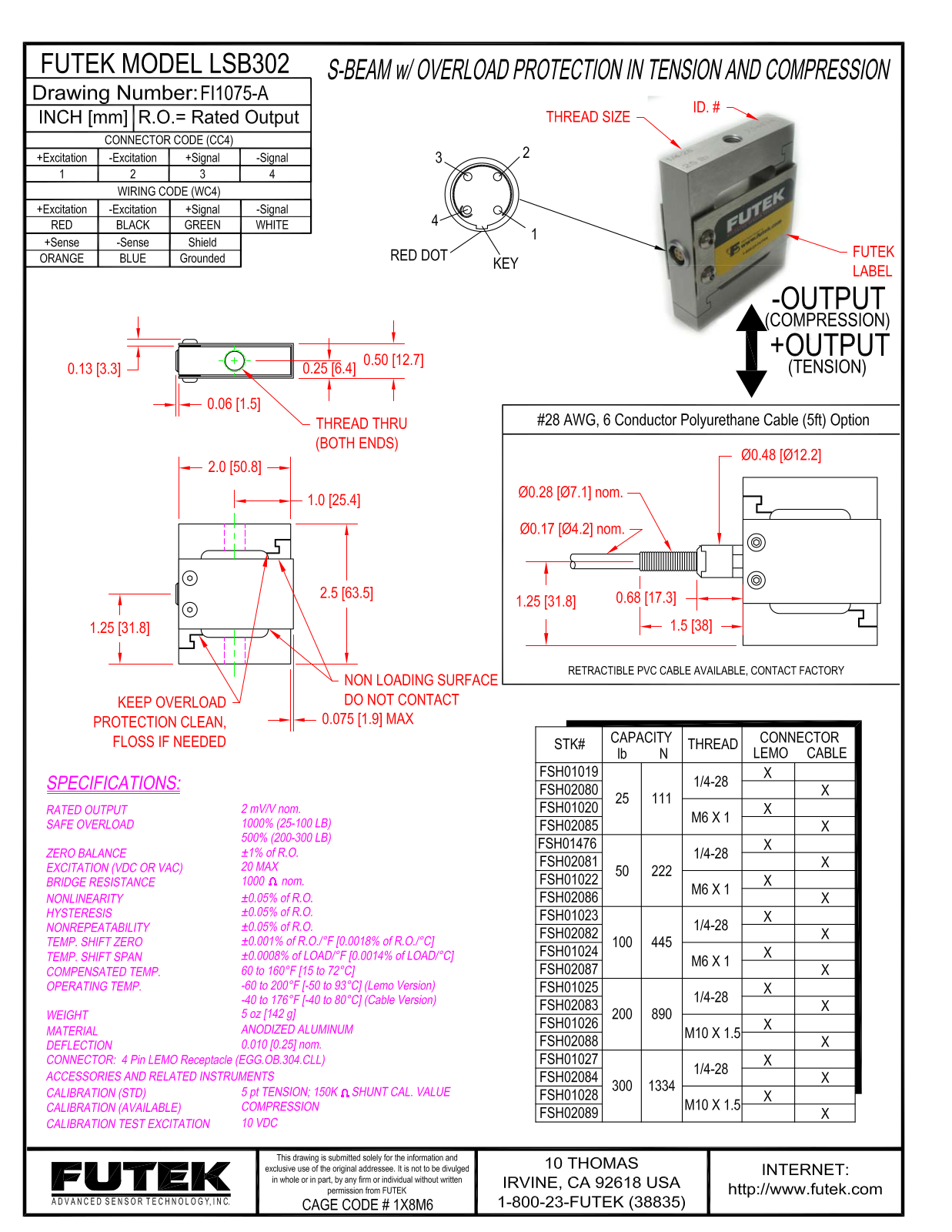 FUTEK LSB302 Service Manual