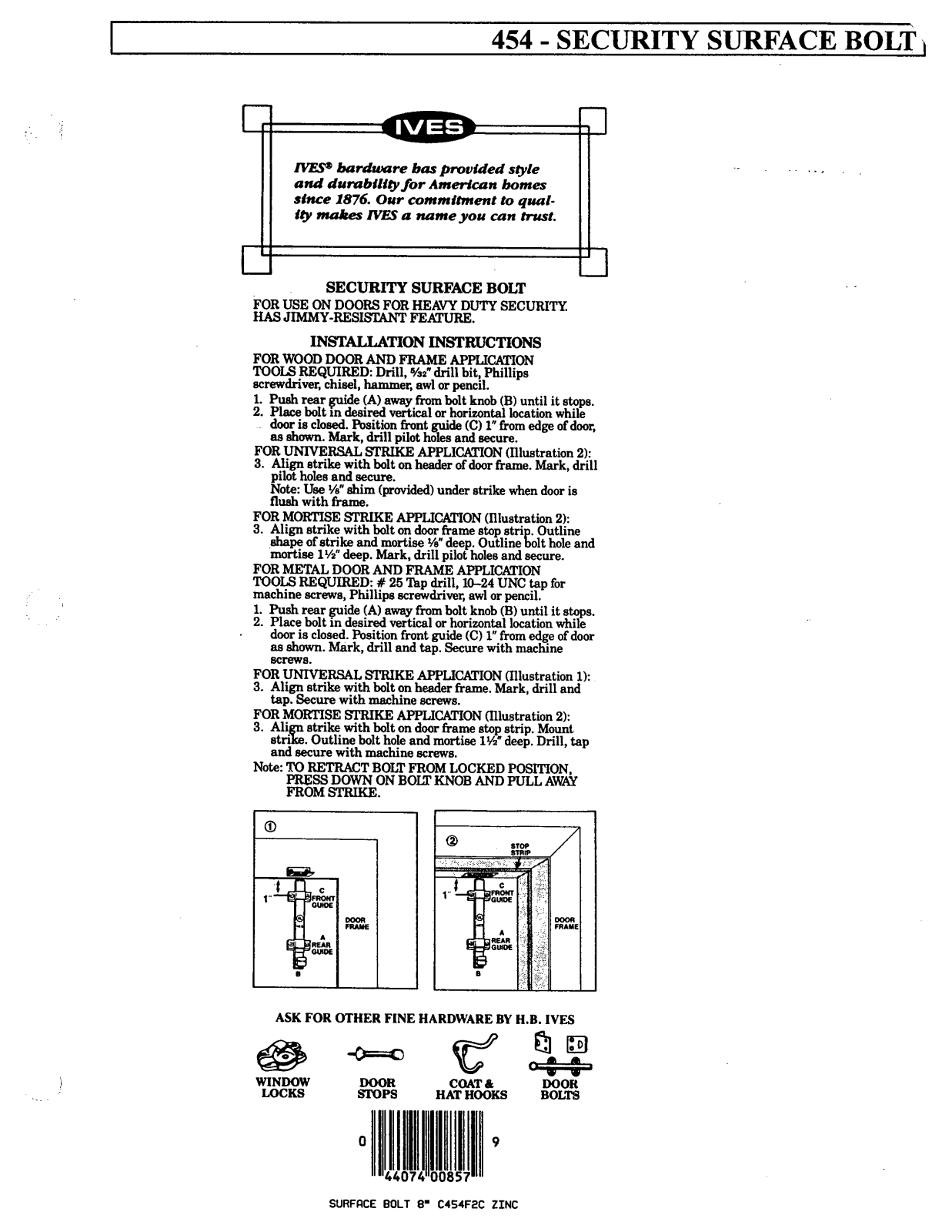 Ives 454 User Manual