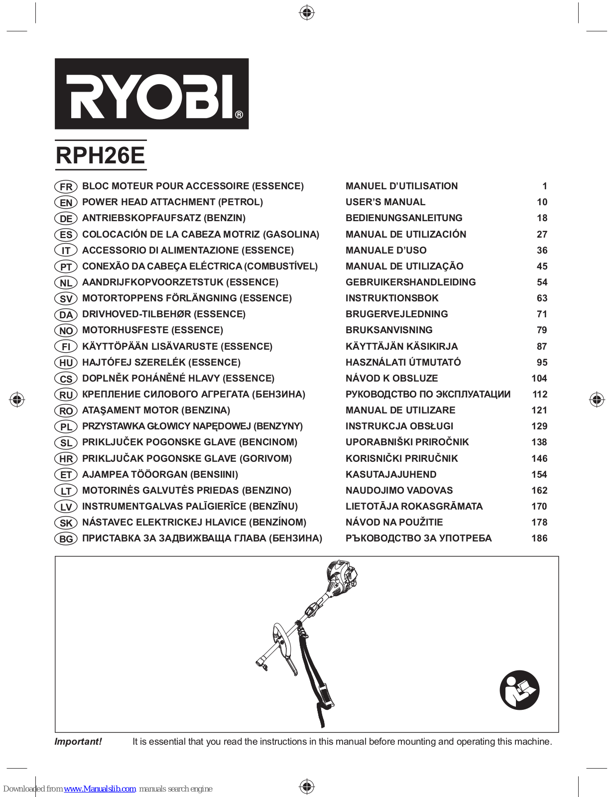 Ryobi RPH26E User Manual - ManualMachine.com