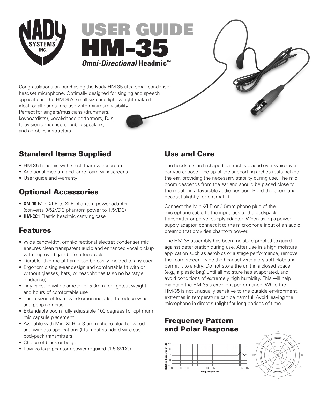 Nady Systems HM-35 User Manual