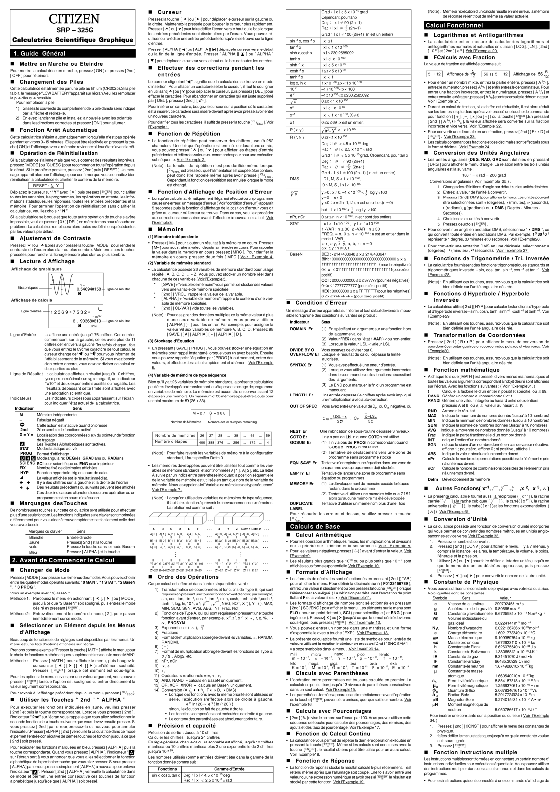 CITIZEN SRP-325G User Manual