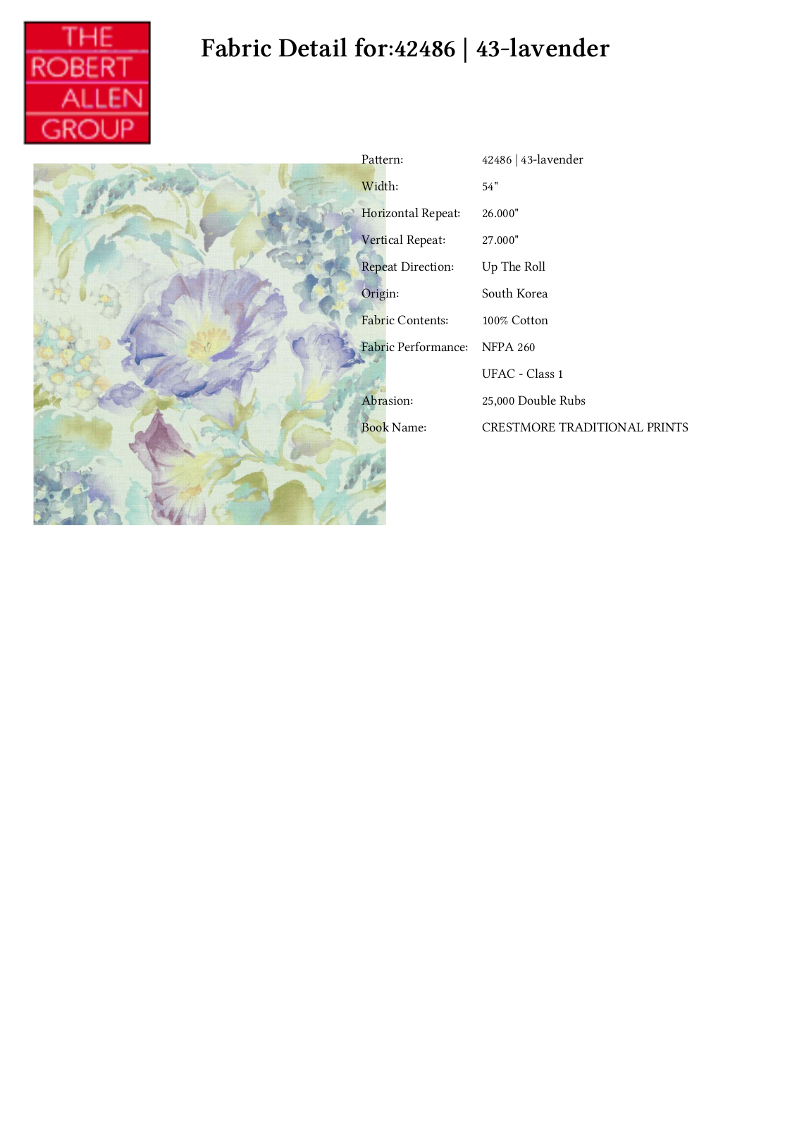 Duralee CRAL4672 Specifications - ManualMachine.com