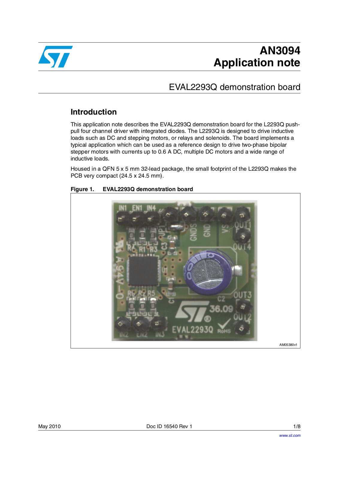 ST AN3094 APPLICATION NOTE