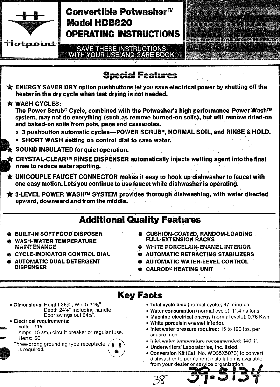 GE HDB820 Operating Instructions - ManualMachine.com