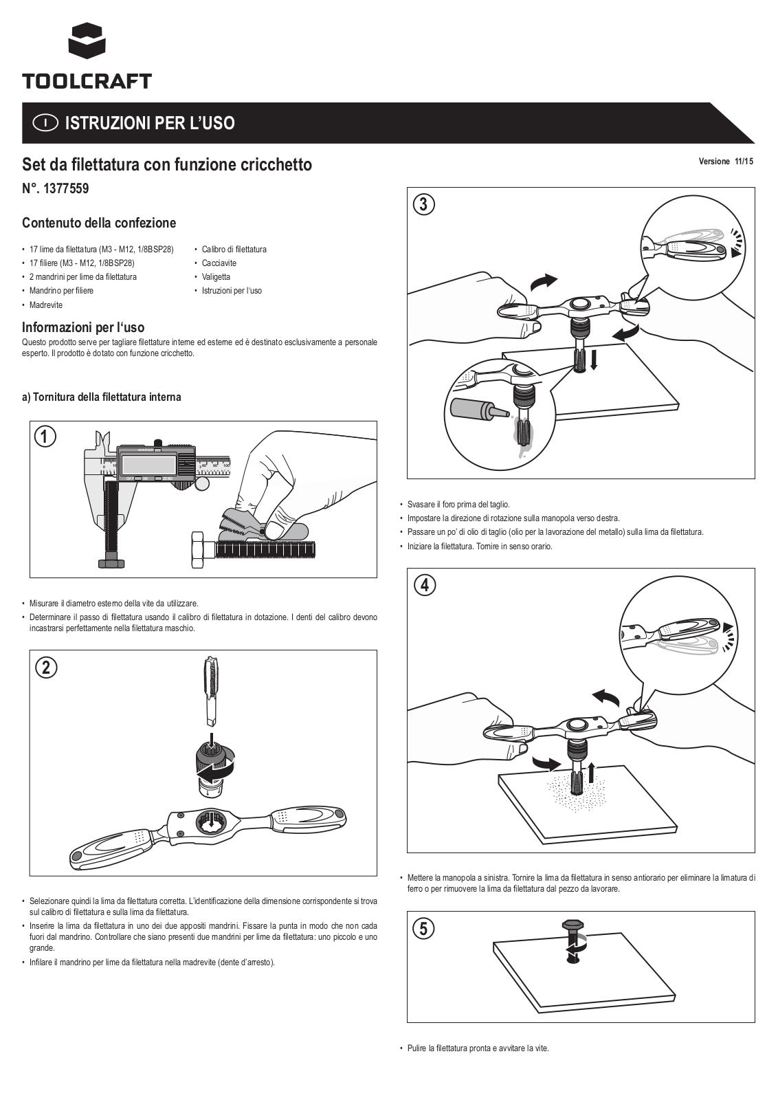 TOOLCRAFT 1377559 Instructions