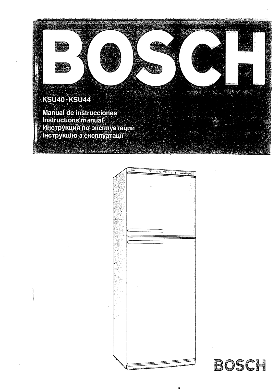 Bosch KSU-405214 User Manual