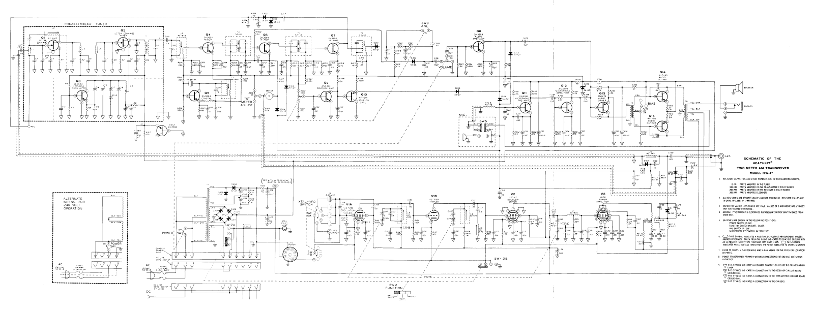 Heath Company W-17 Schematic