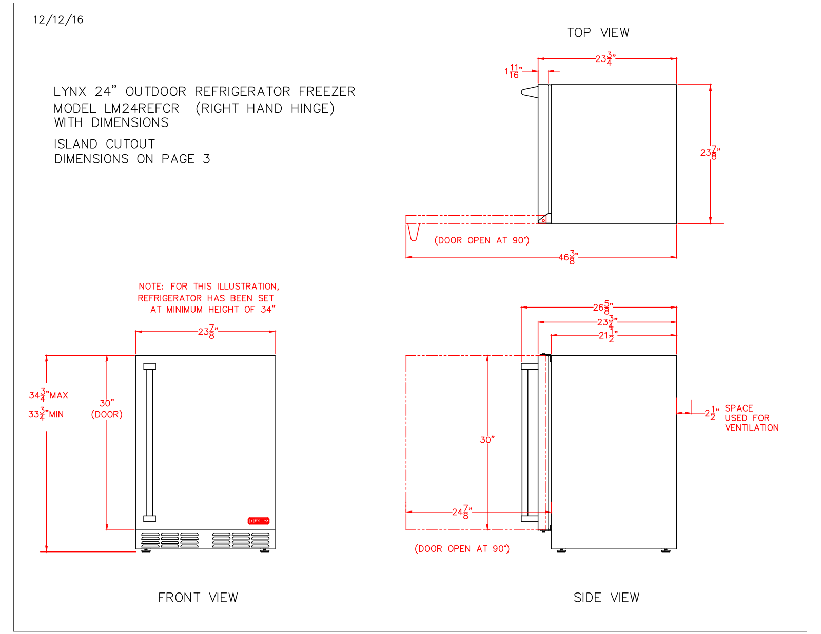 Lynx LM24REFCR User Manual