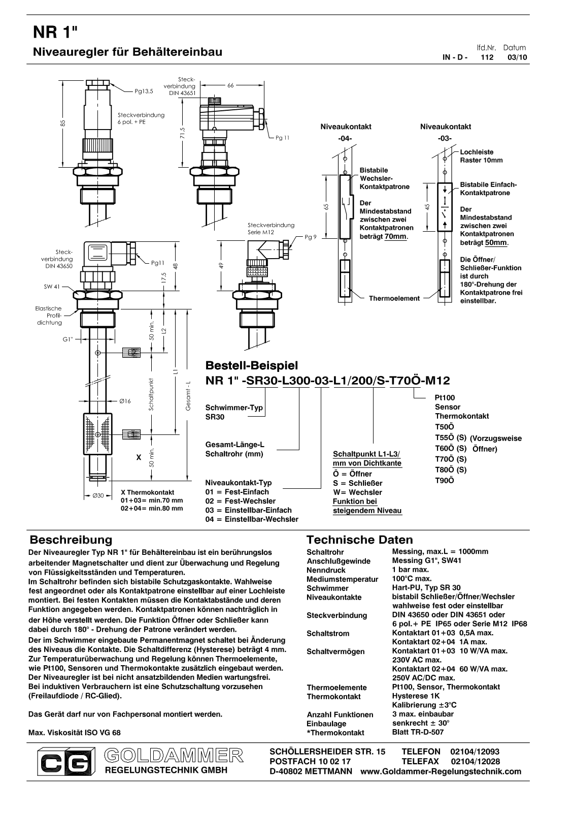 Goldammer NR 1 Service Manual