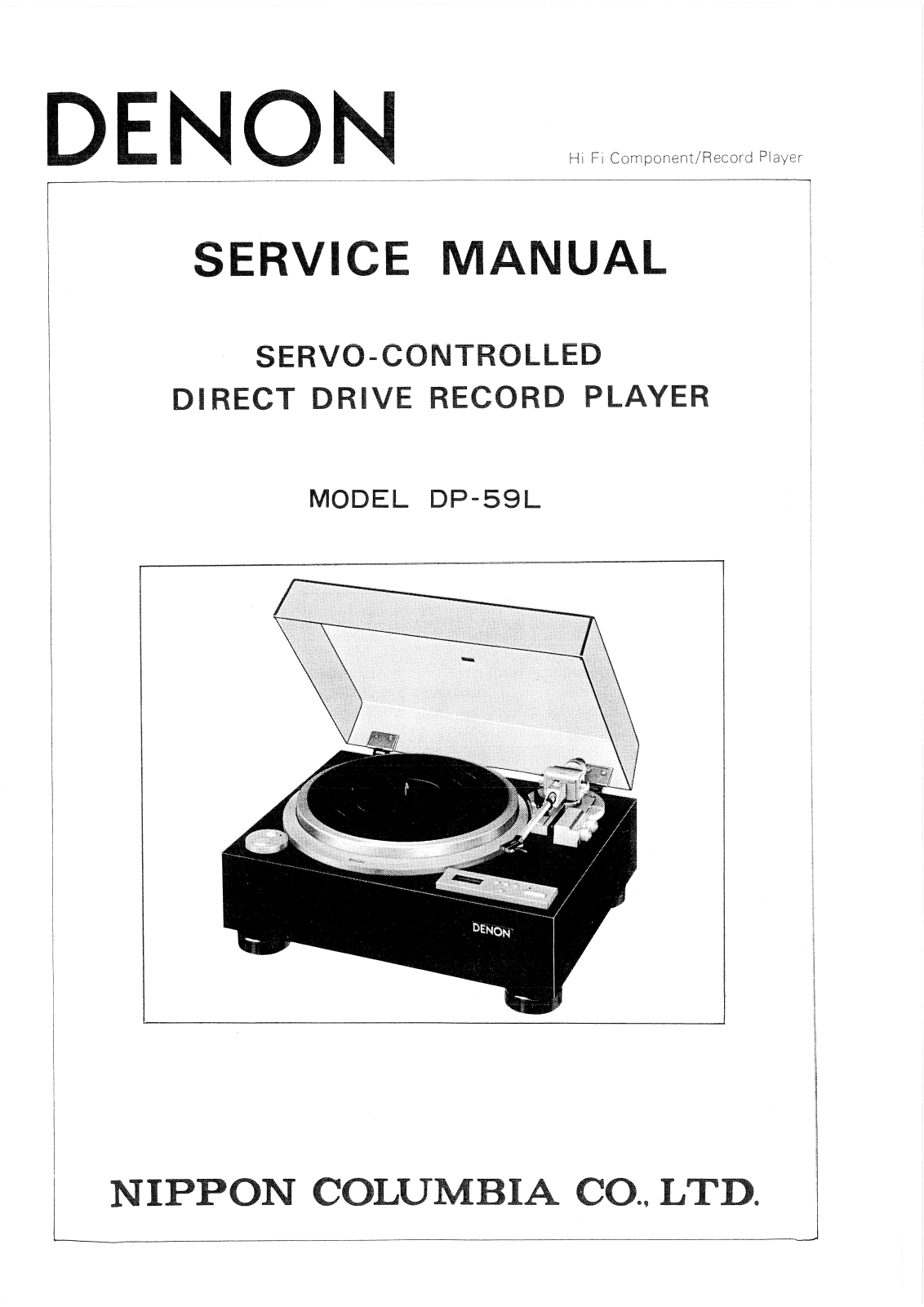 Denon DP-59L Service Manual