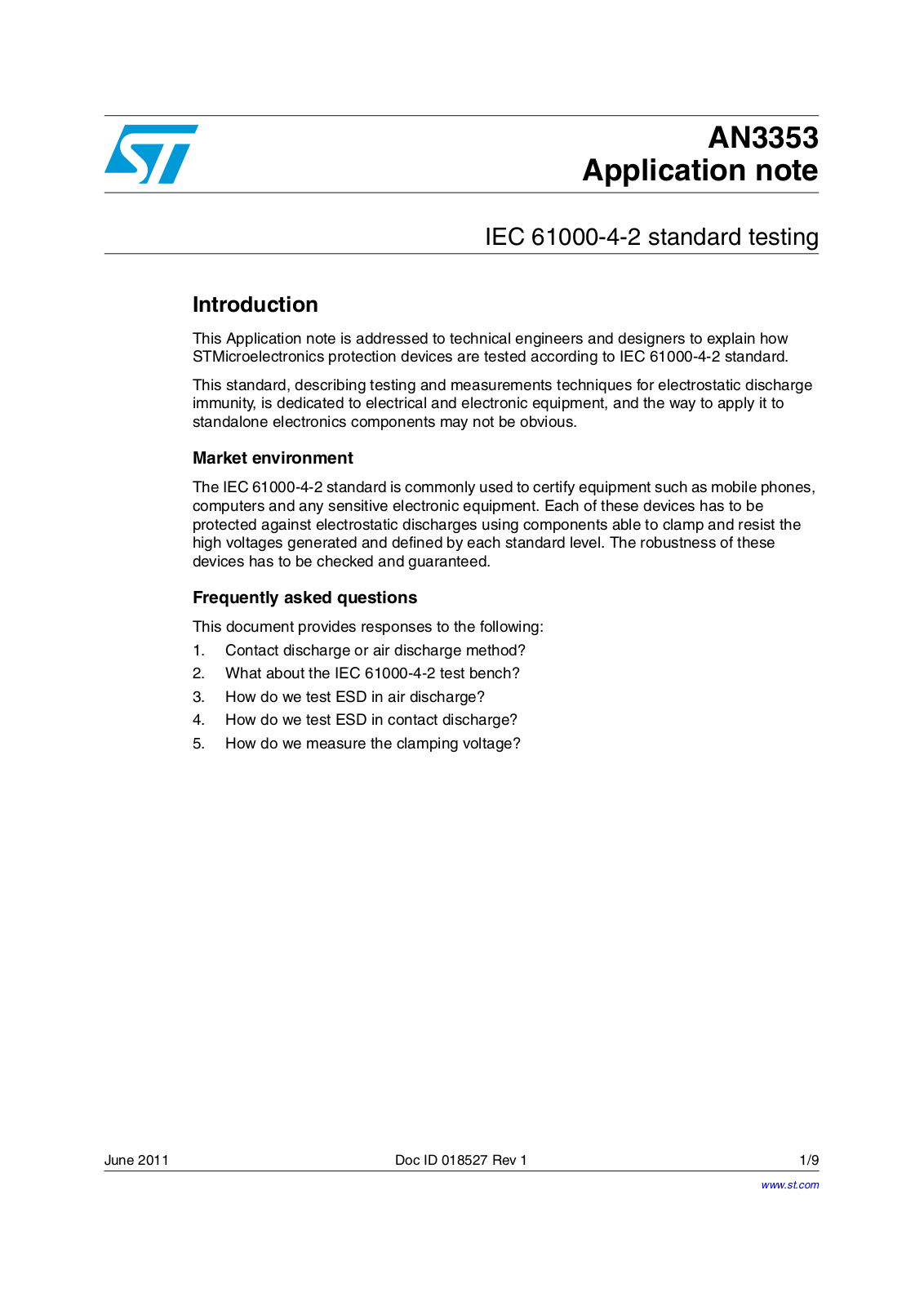 ST AN3353 Application note