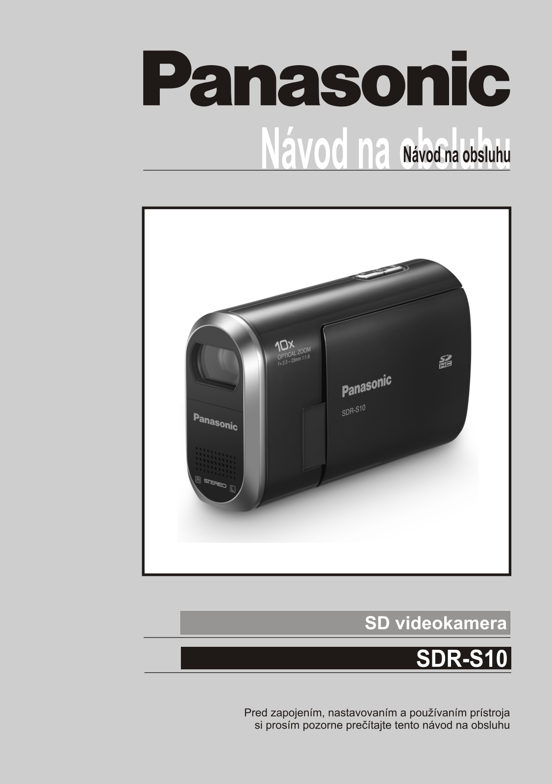 Panasonic SDR-S10 User Manual