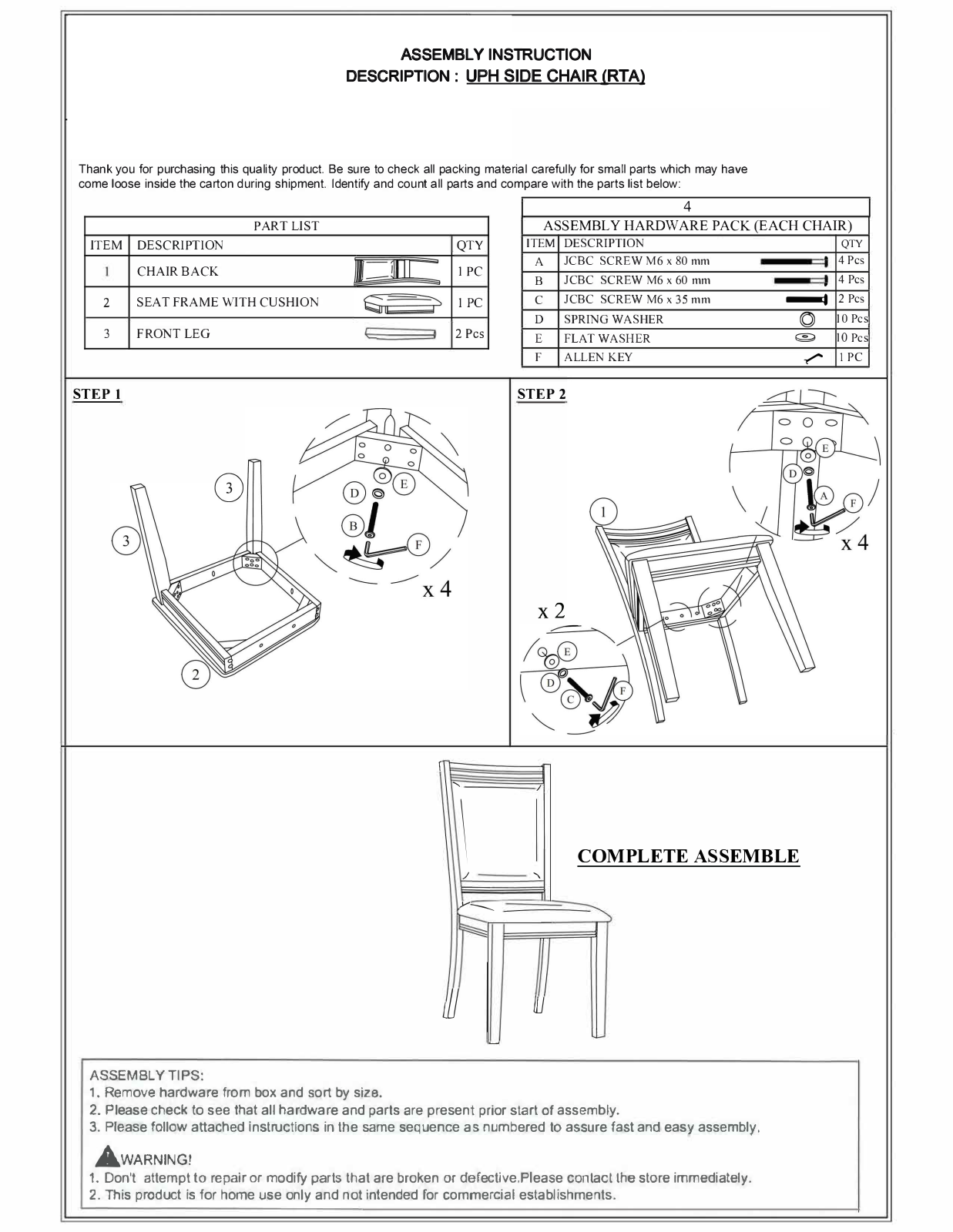 Foundstone W000547072 Installation & Assembly - ManualMachine.com