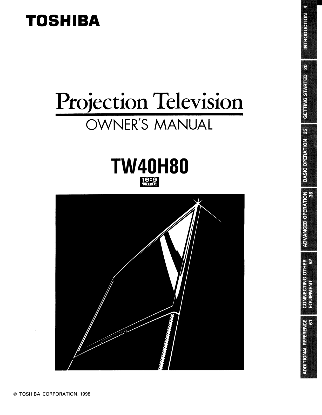 Toshiba TW40H80 User Manual