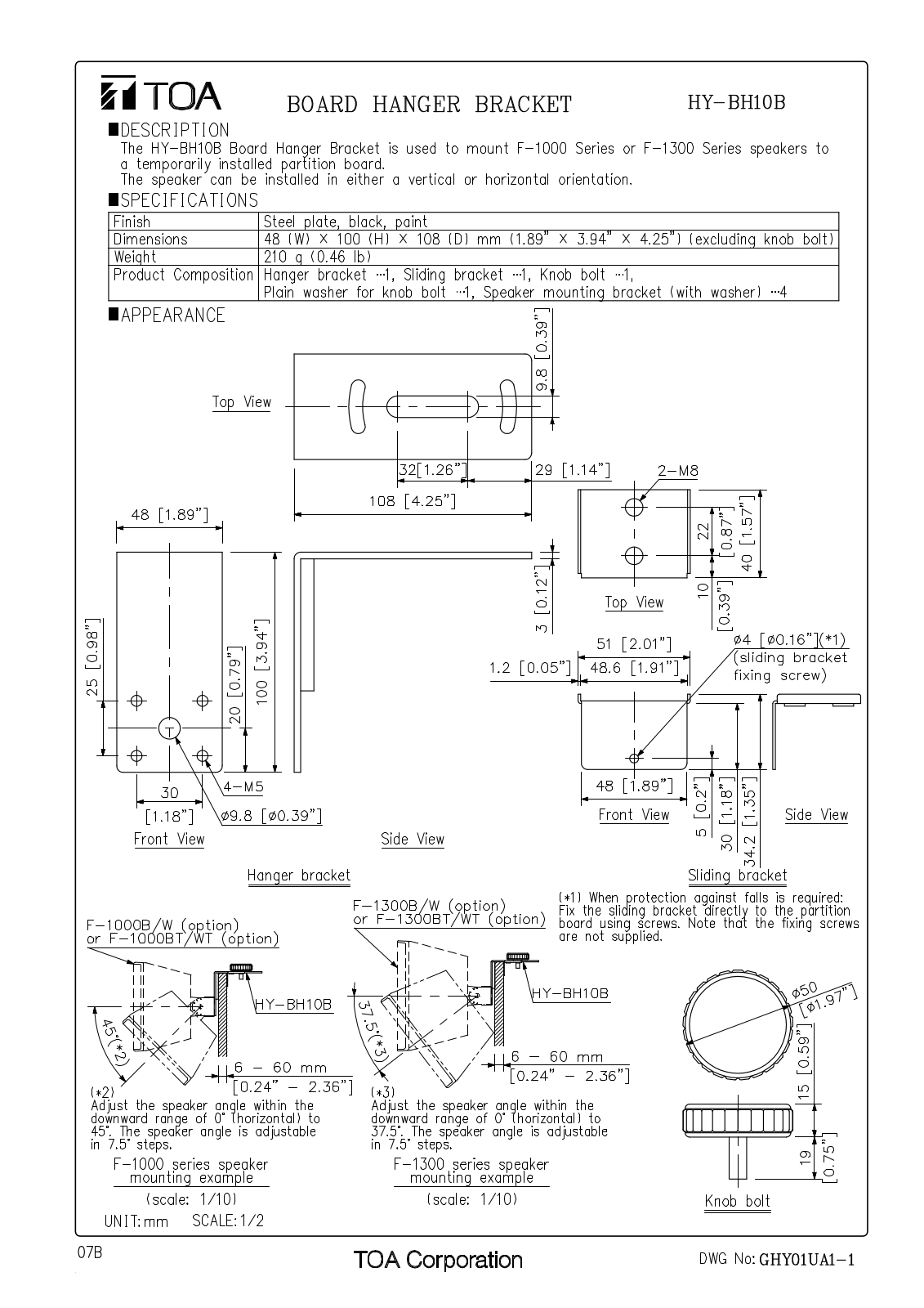 TOA HY-BH10B User Manual