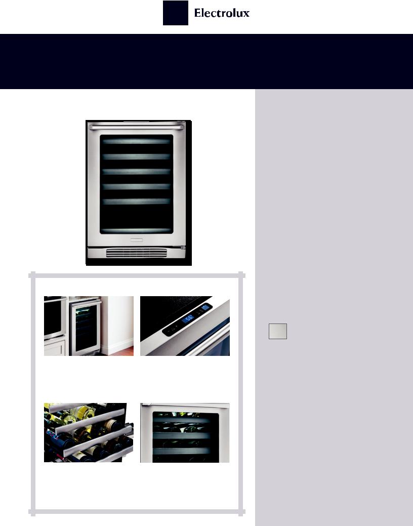 Electrolux EI24WC10QS, EI24WL10QS Specification Sheet