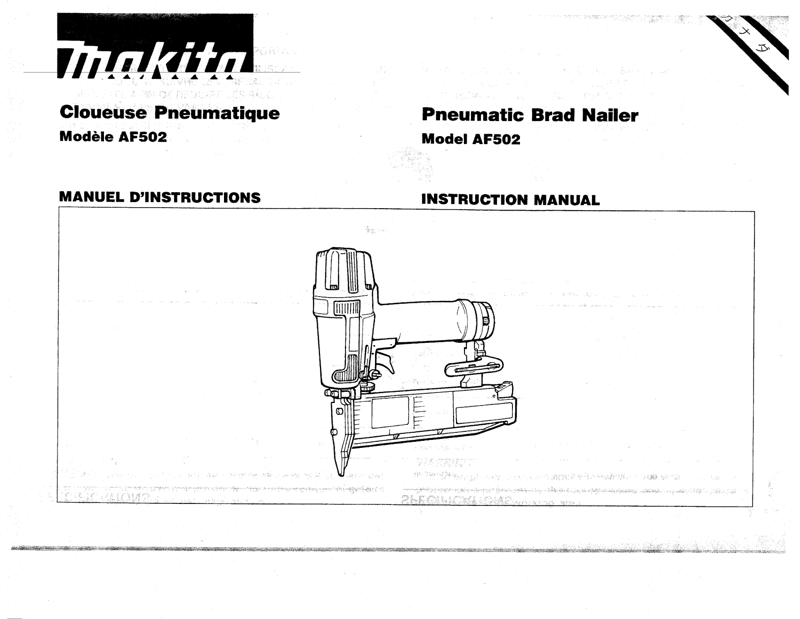 Makita AF502 User Manual