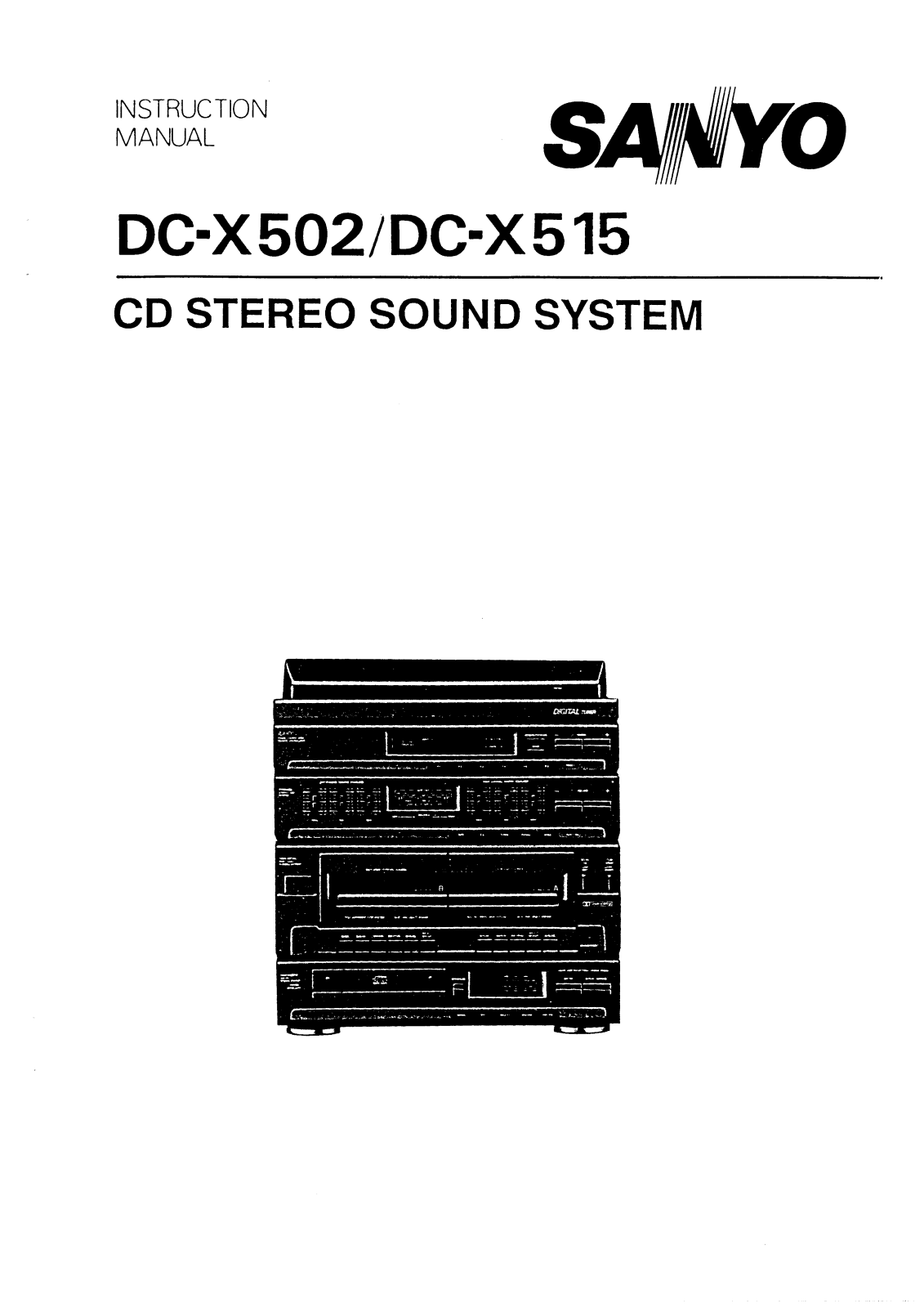 Sanyo DC-X502 Instruction Manual