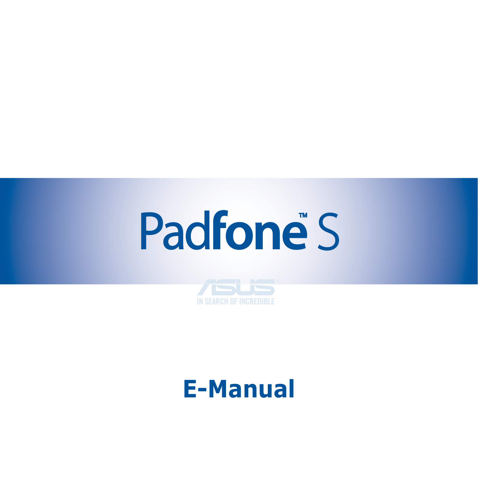 Asus Padfone S User Manual