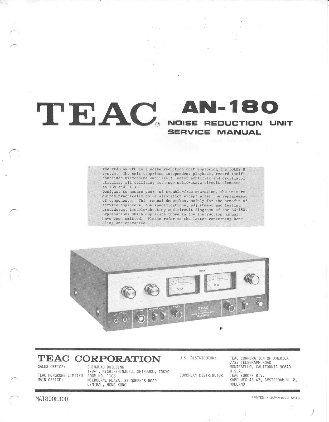 Teac AN-180 Service Manual