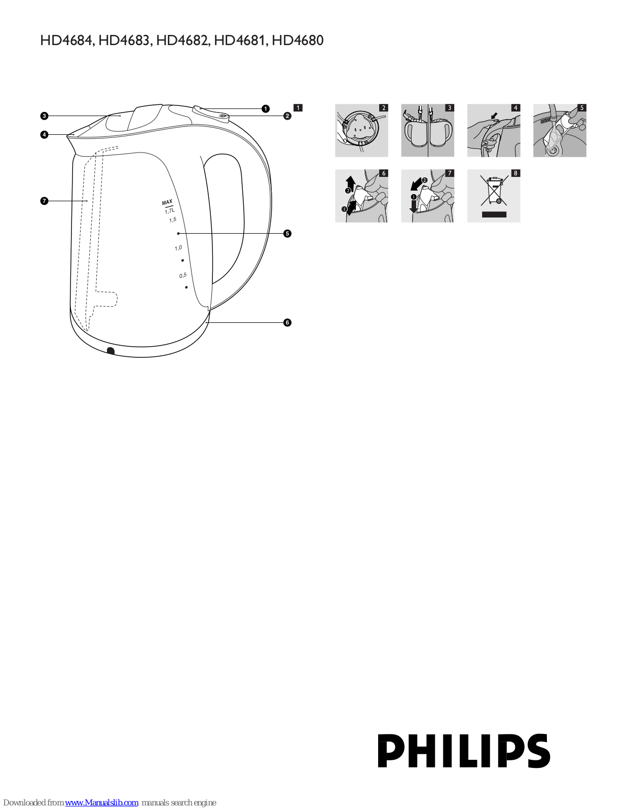 Philips HD4683/51, HD4682/55, HD4680/55, HD4681/80, HD4680/01 User Manual - ManualMachine.com