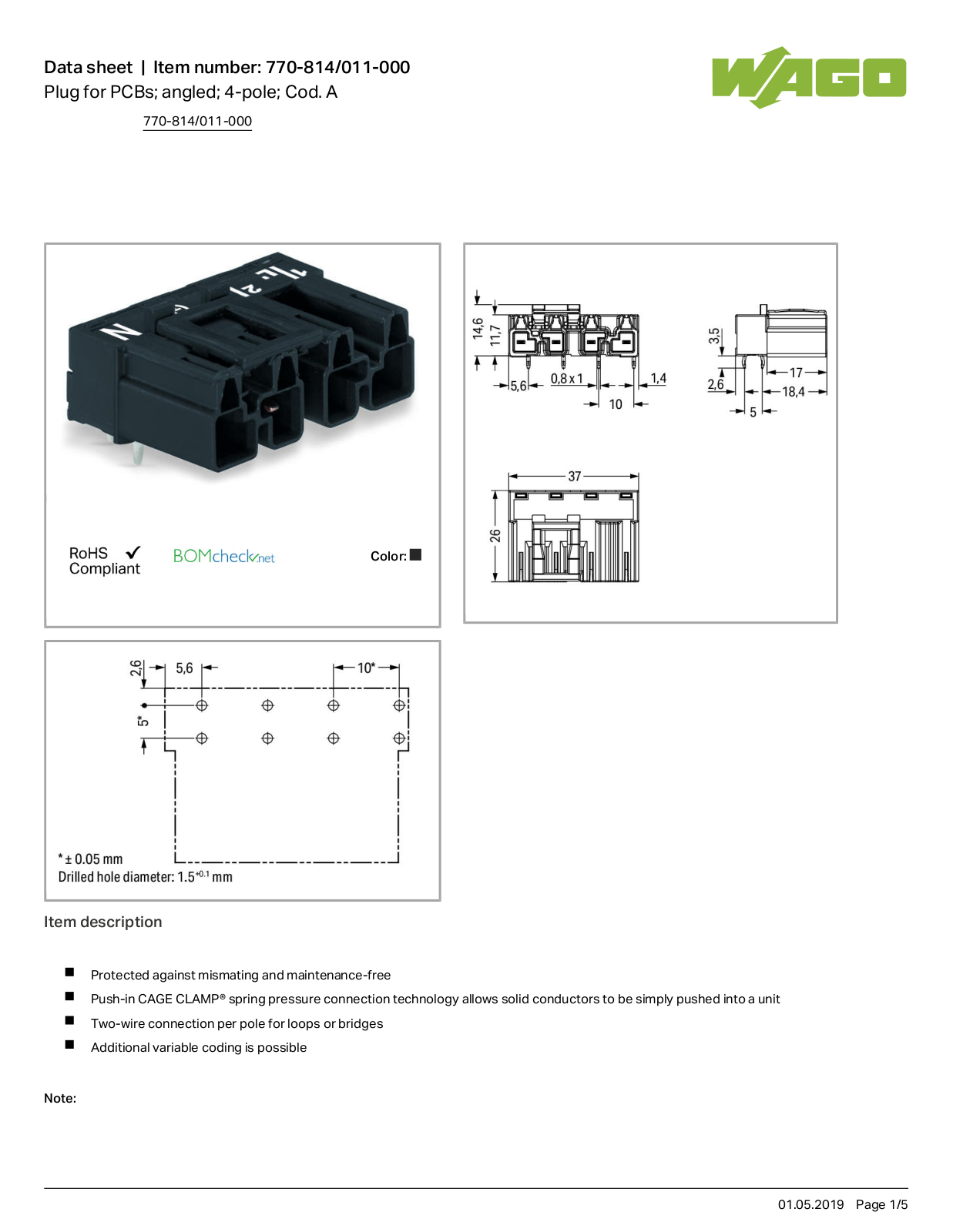 Wago 770-814/011-000 Data Sheet