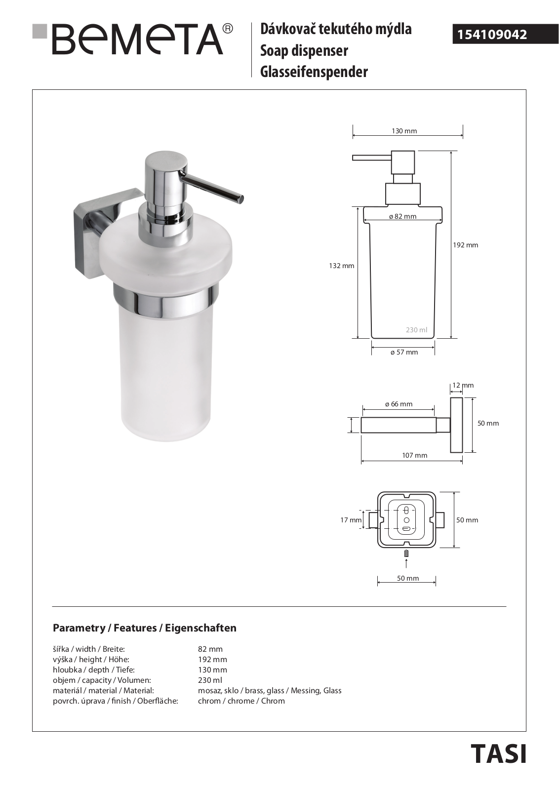 Bemeta Tasi 154109042 User guide