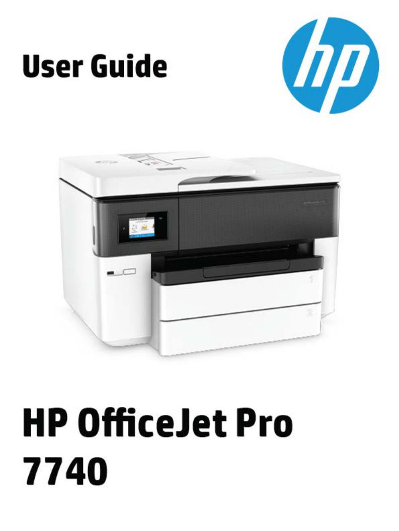 HP OfficeJet 7740 User Manual
