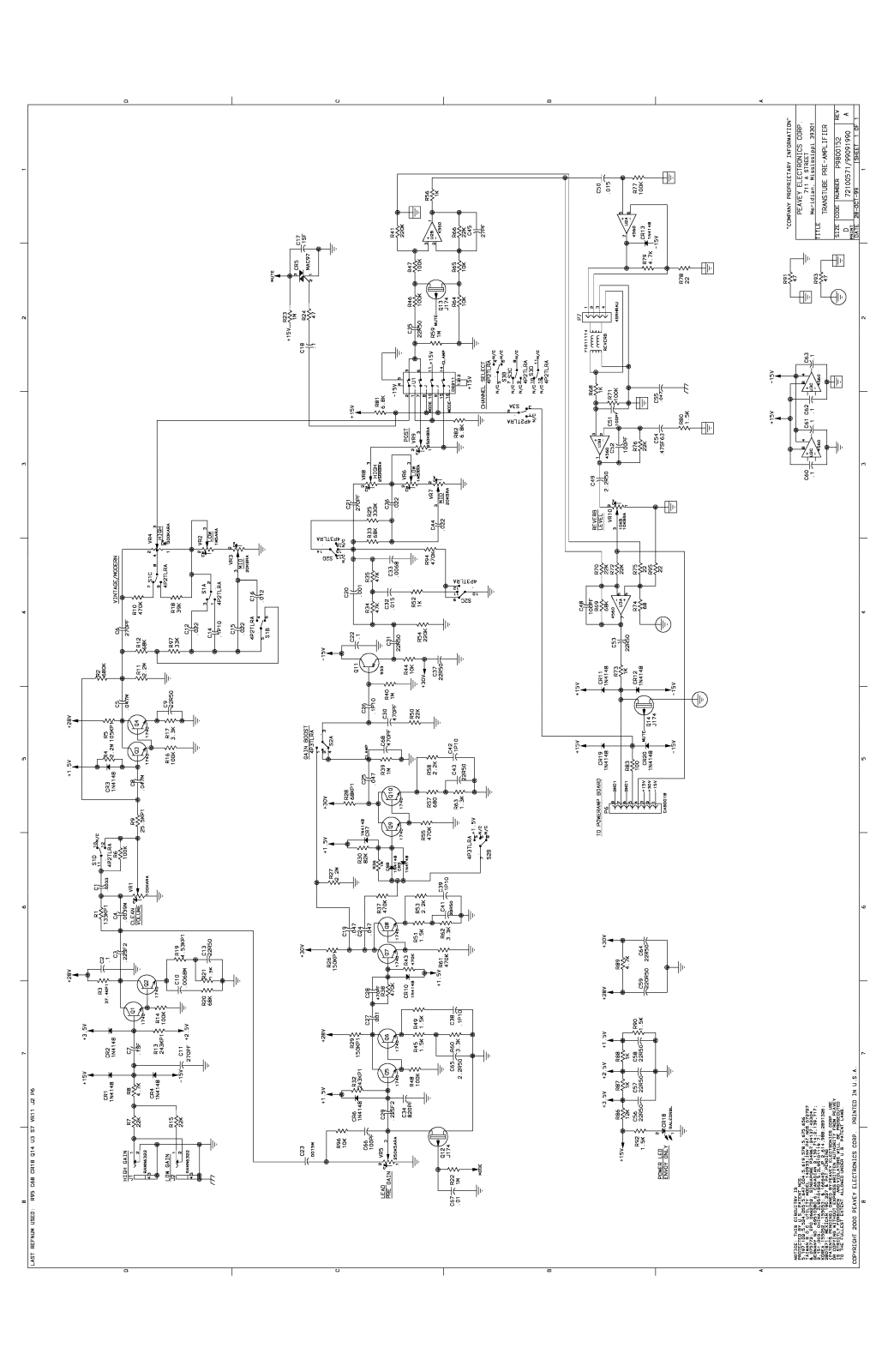 Peavey Transtube Bandit II Schematic