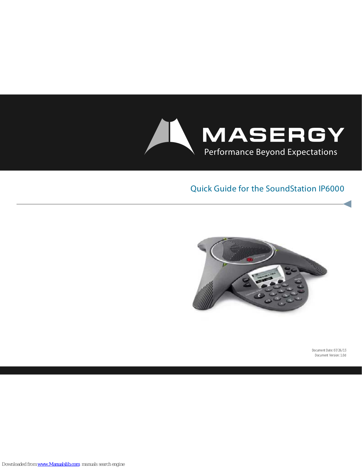 Masergy IP6000 Quick Manual - ManualMachine.com