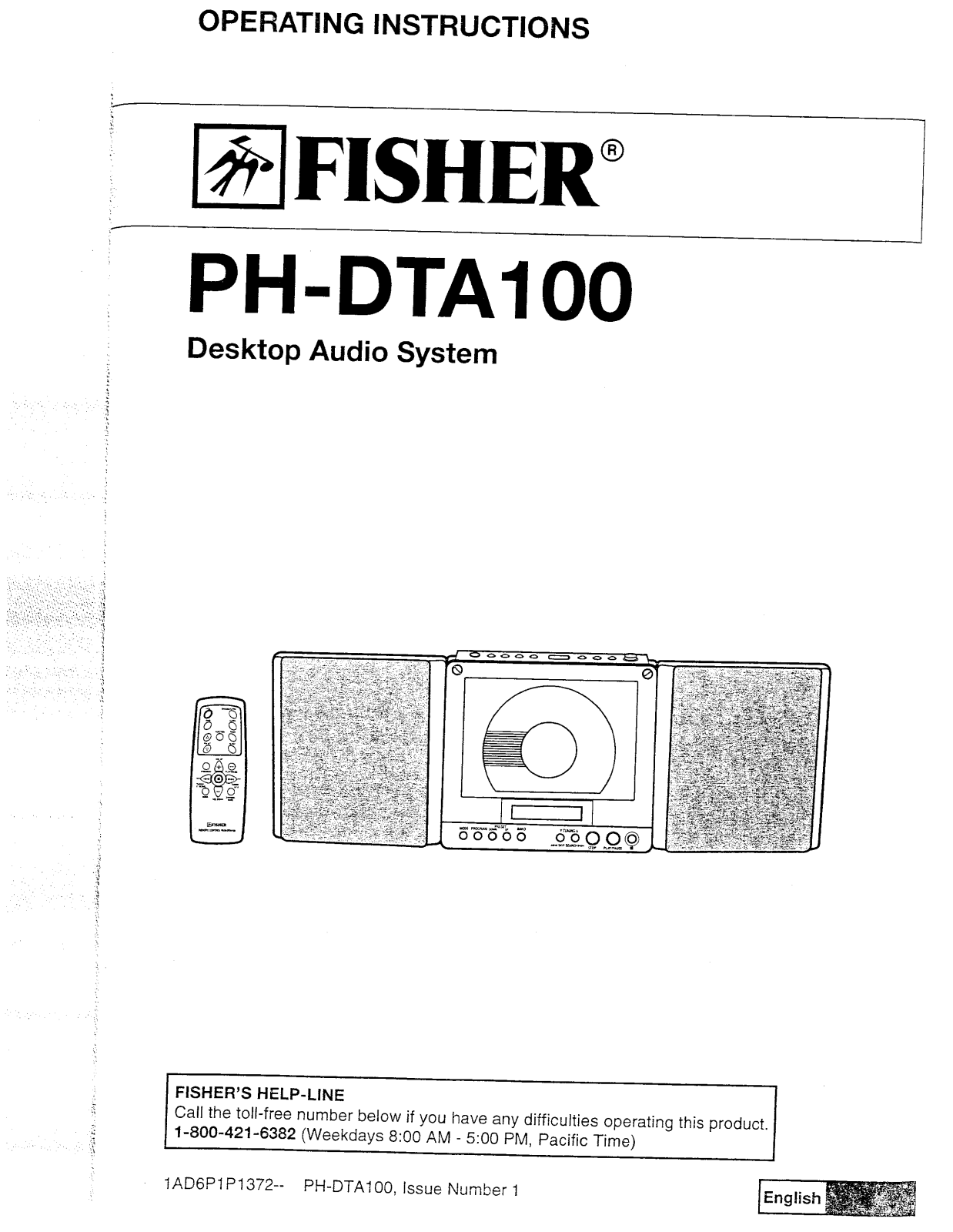 Fisher PH-DTA100 User Manual