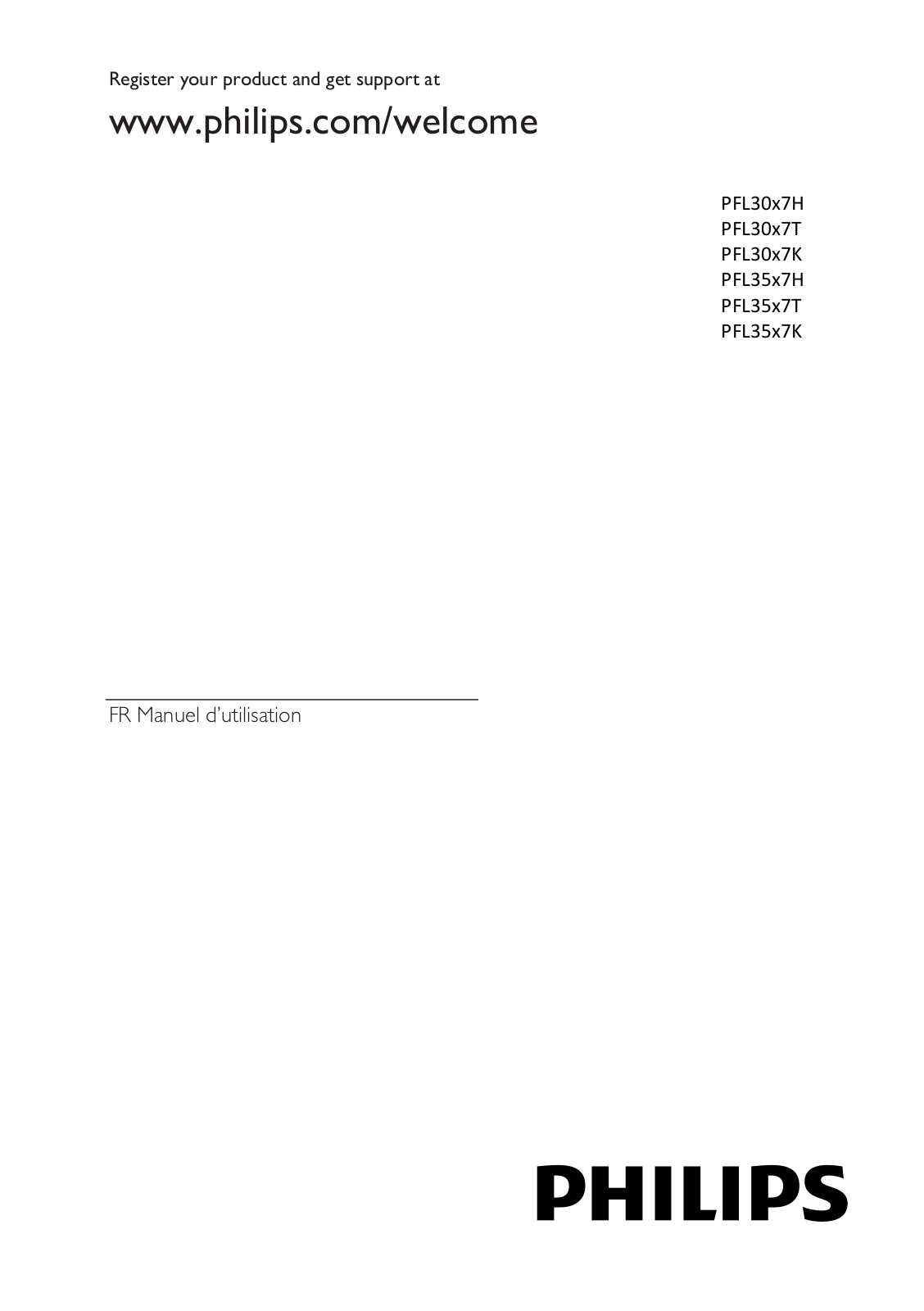 Philips PFL30x7H, PFL30x7T, PFL30x7K, PFL35x7H, PFL35x7T User manual