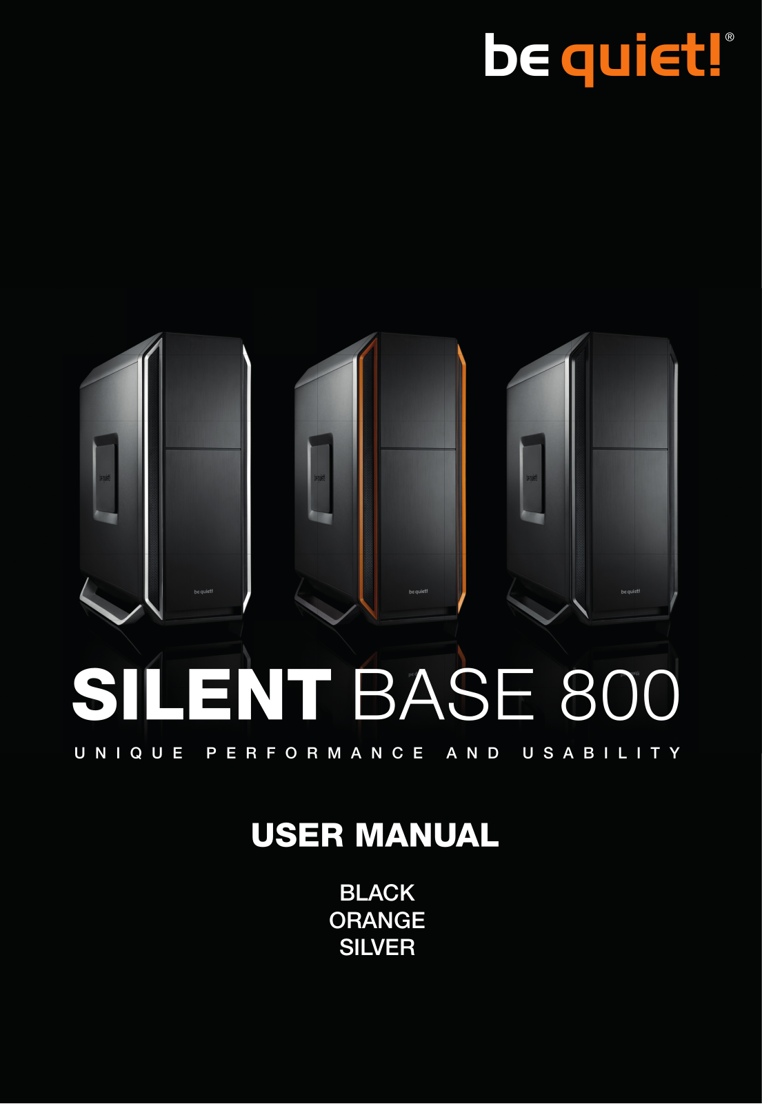 BeQuiet Silent Base 800, BG002, BG003, BG001 User guide