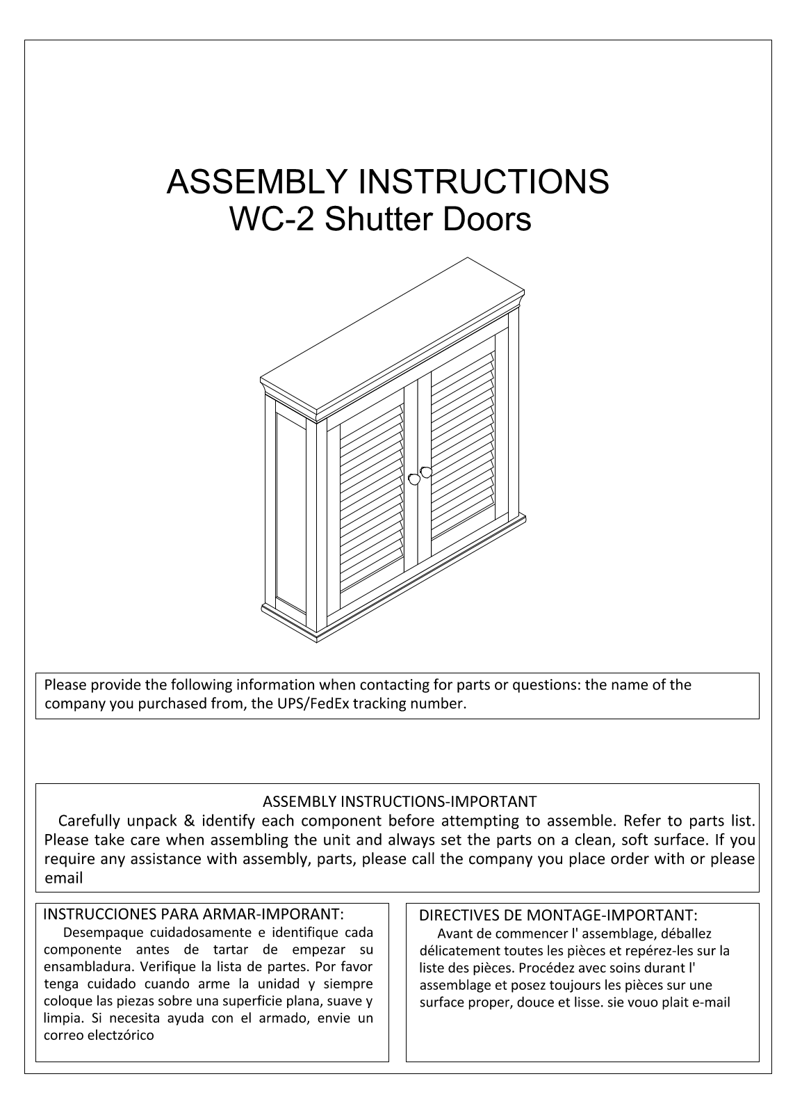 Sand & Stable W005271125 Assembly Instructions - ManualMachine.com