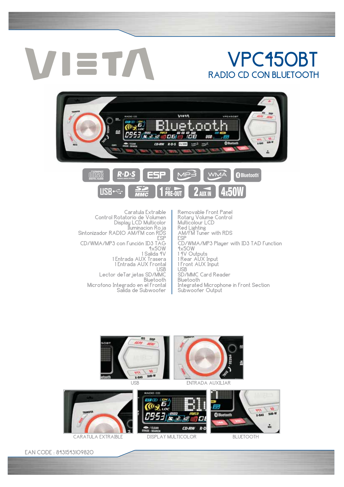 Vieta VPC450BT User Manual