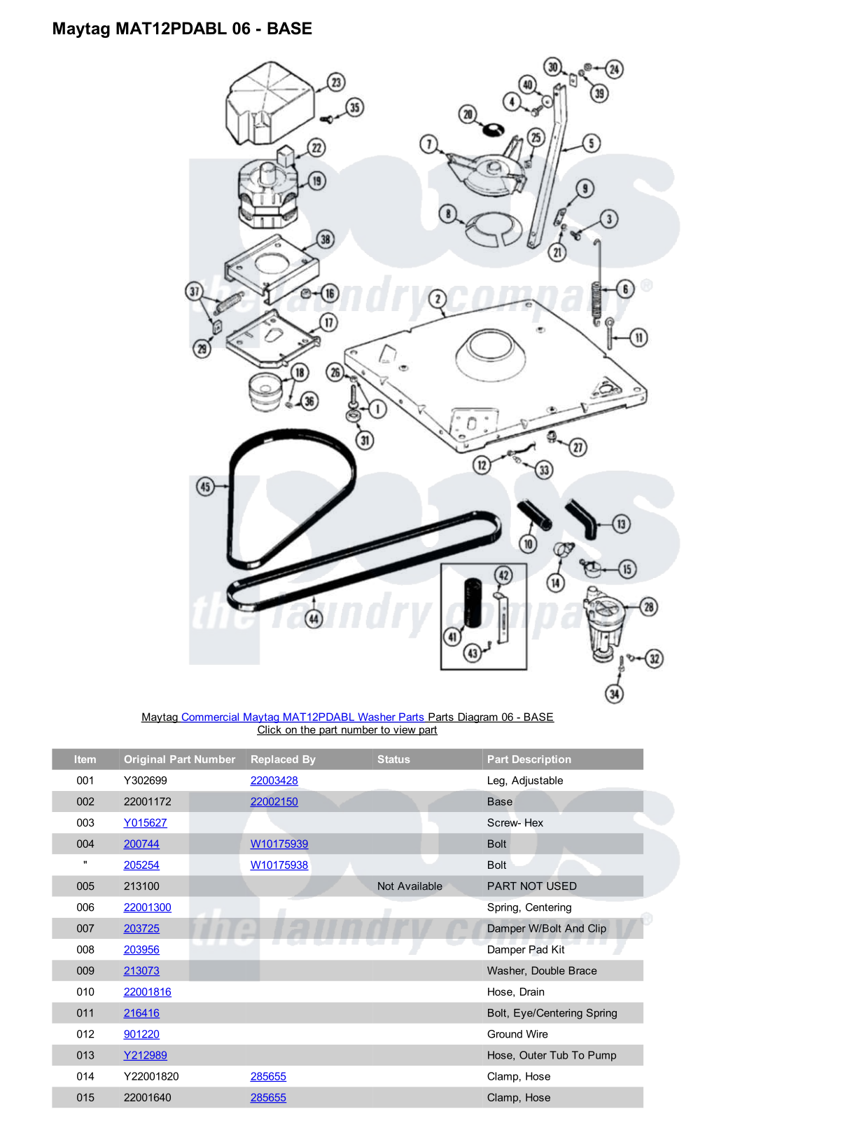 Maytag MAT12PDABL Parts Diagram