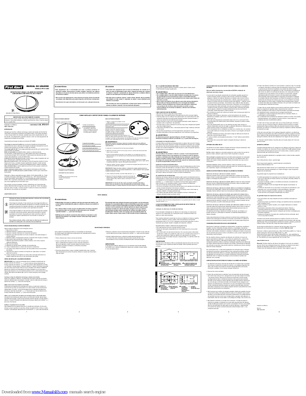 First Alert PR710-6BR User Manual