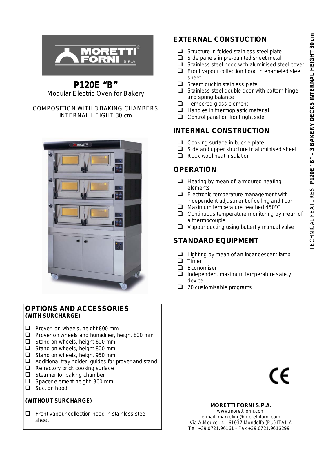Moretti P120EB User Manual - ManualMachine.com