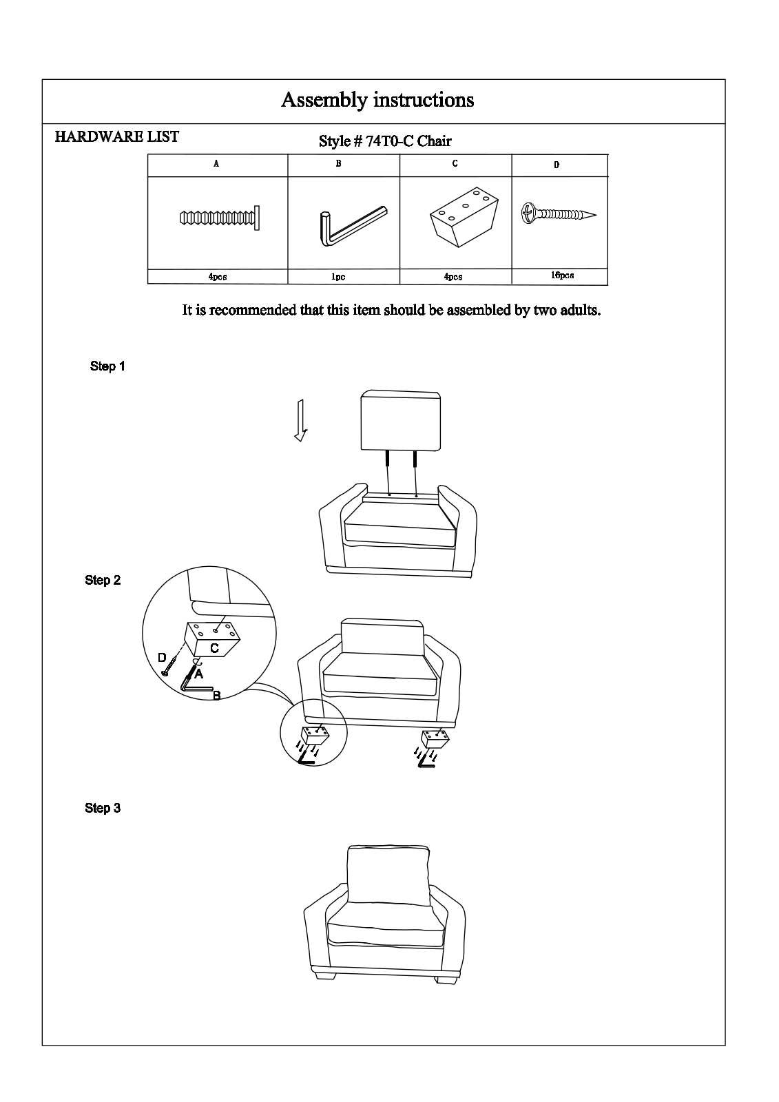 InRoom Designs IRD2232 Assembly - ManualMachine.com