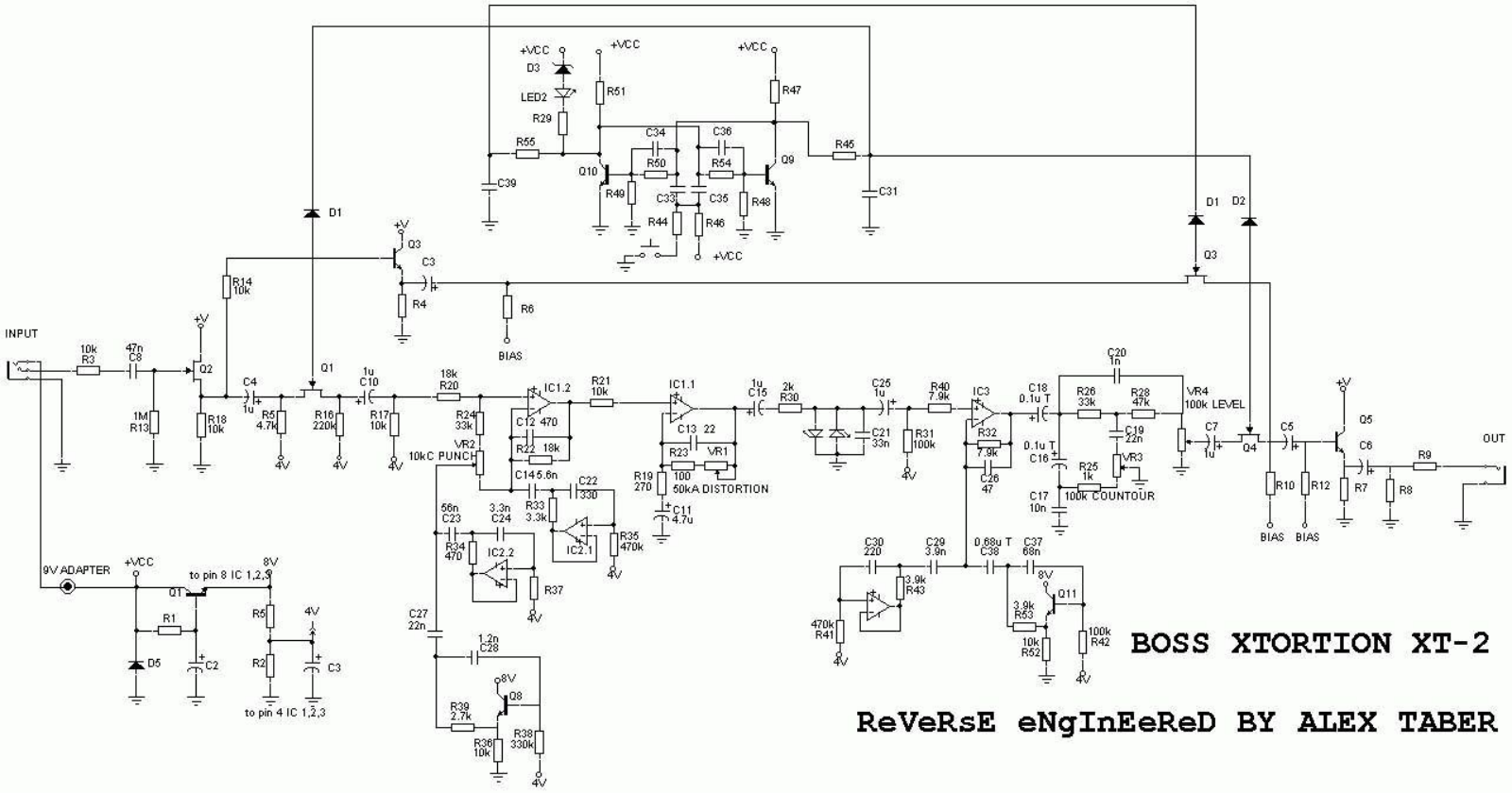 Boss xt2 schematic