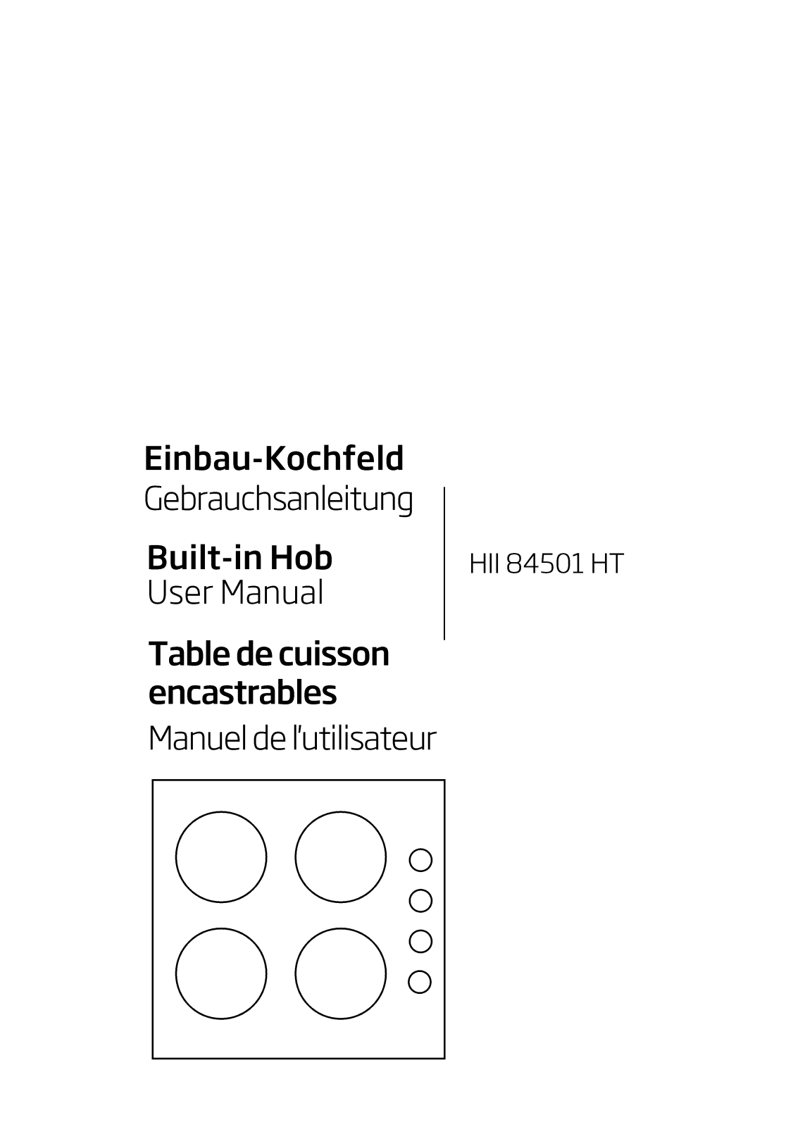 Beko HII 84501 HT User Manual