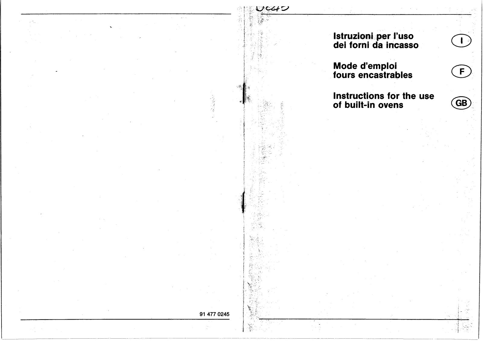 Smeg SP750, SF50, SF51, SF52, S52 User Manual