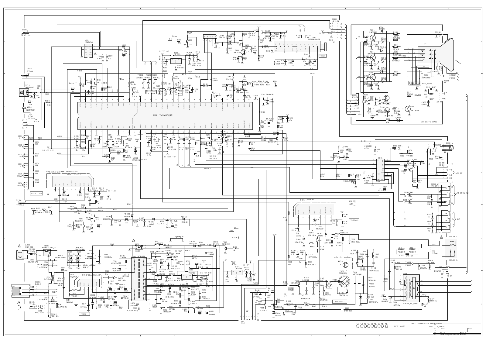 Hisense TC2502DL, TC2507F, TC2575GF, TF2506D, TF2507F Schematic