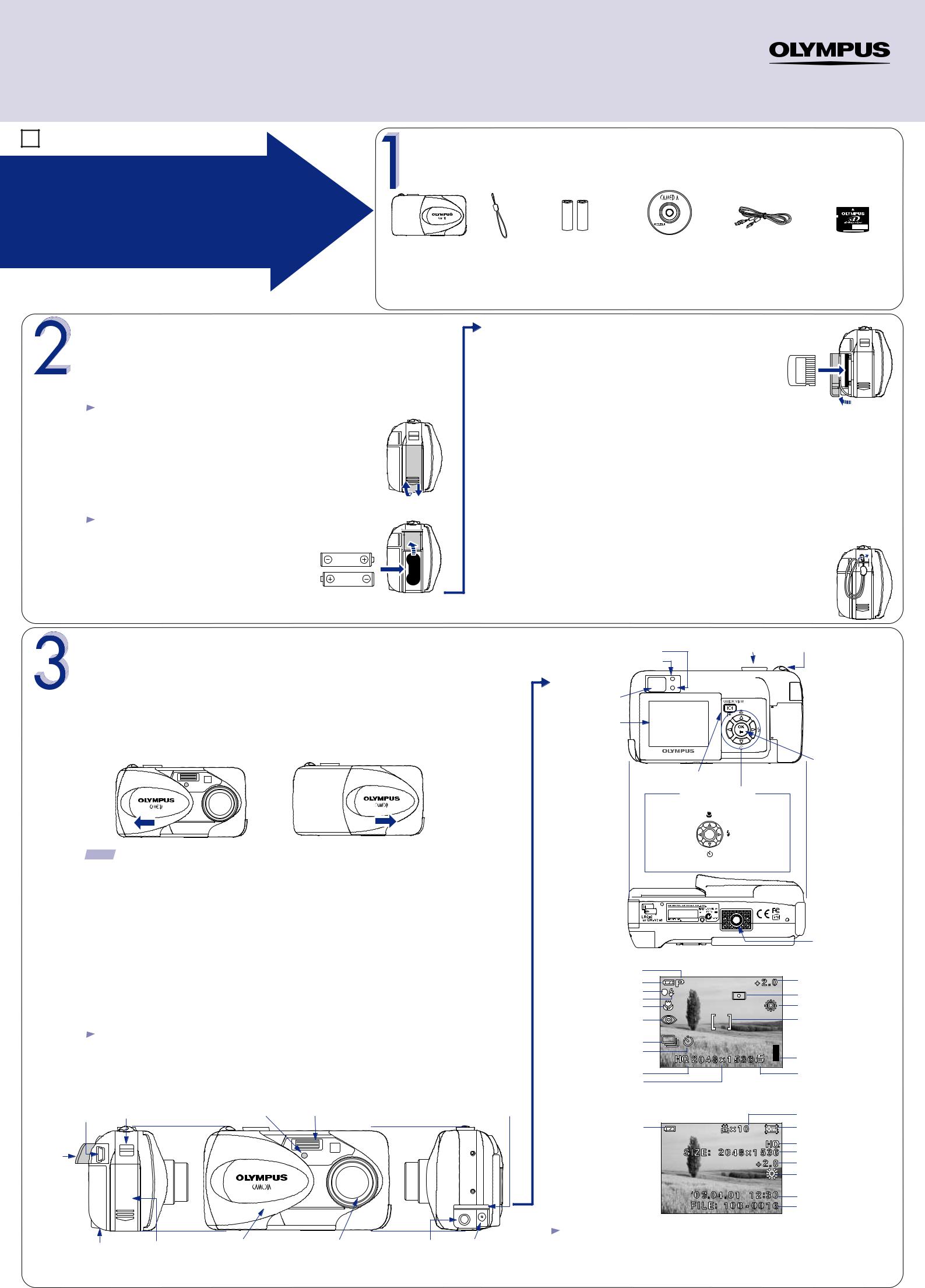 Olympus D-560ZOOM, C-350ZOOM, X-200 Quick start guide